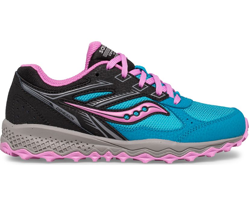 Saucony Cohesion Tr14 Lace Kids' Sneakers Blue / Pink / Black | Canada 855VRWD